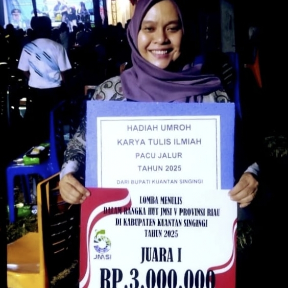 Luzi Diamanda Raih Juara I LKTJ JMSI Riau, Dapat Hadiah Umrah dan Uang Tunai