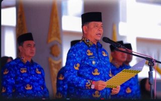 Wakil Bupati Syafaruddin Poti Pimpin Upacara Hari Kebangkitan Nasional Ke -118 di Rokan Hulu